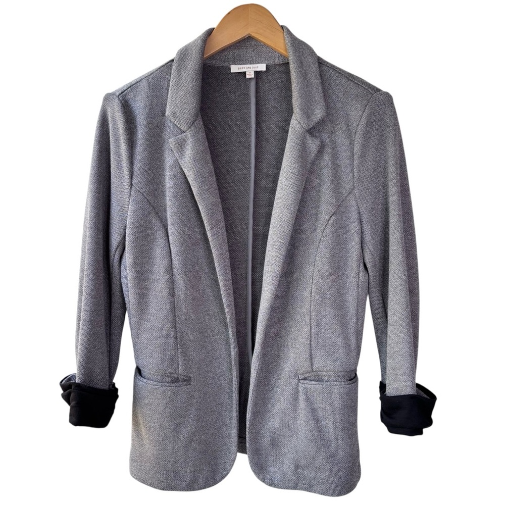 Skies Are Blue Gray‎ Knit Blazer Jacket M